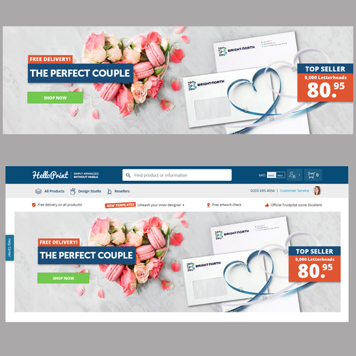 Communications design with the title 'Valentine's Banner'