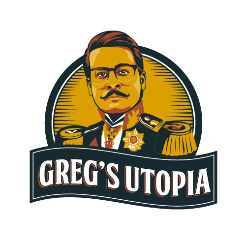 Profile design with the title 'Vintage Style Caricature Logo For Video Blogger'