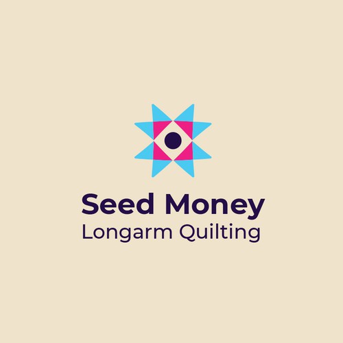 Quilting logo with the title 'Logo for a quilting company'