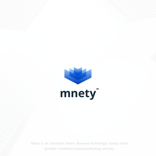 B2B logo with the title 'Logo concept for Mnety'