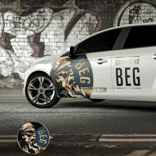 3ds Max design with the title 'Kosovo Brewery Wrap'