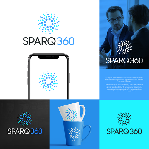 Logistics logo with the title 'sparq360'