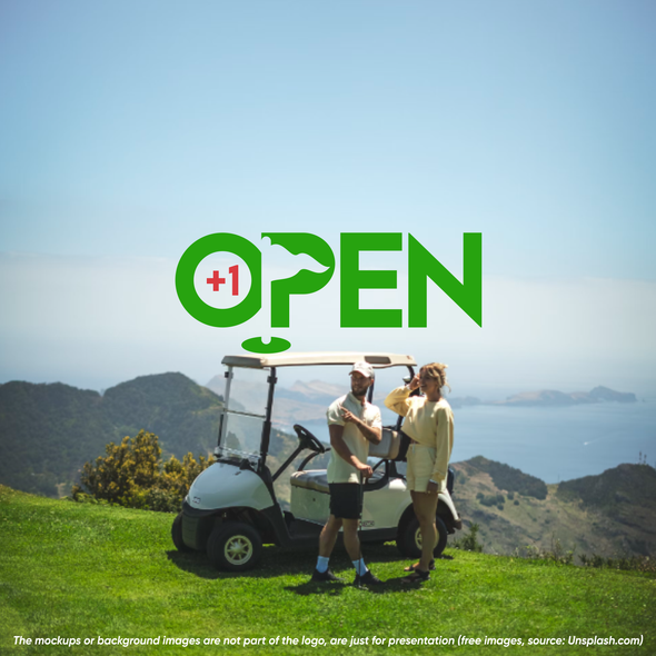Clean logo with the title 'open +1'