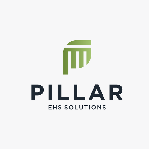 Pillar design with the title 'Professional logo for an upcoming environmental, health, and safety consulting company.'