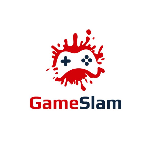 带有“Game Splash”标题的爆炸logo