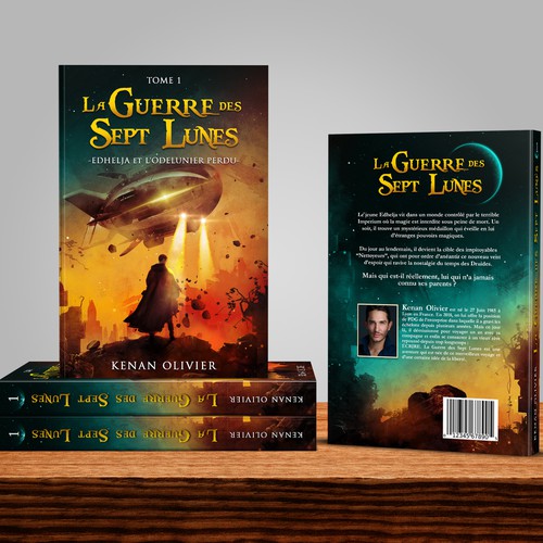 Fantasy book cover with the title 'La Guerre Des Sept Lunes - Cover'