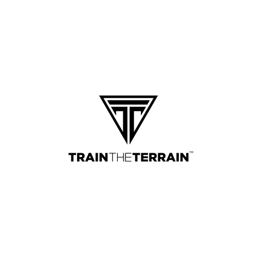 Fitness logo with the title 'powerful logo for train the terrain'