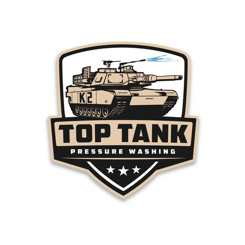 Pressure washing logo with the title 'Logo Concept for a Washing Service.'