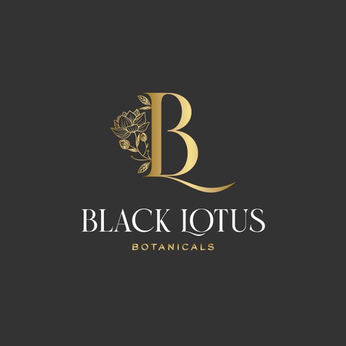 Mask logo with the title 'Black Lotus Botanicals'