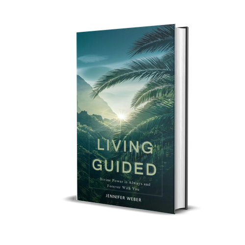 Photo book cover with the title 'Living Guided'