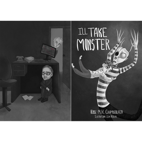 Digital illustration with the title 'Cover book'