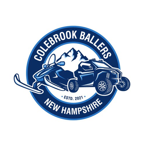 ATV logo with the title 'Serious and fun logo concepts for Colebrook Ballers New Hampshire.'