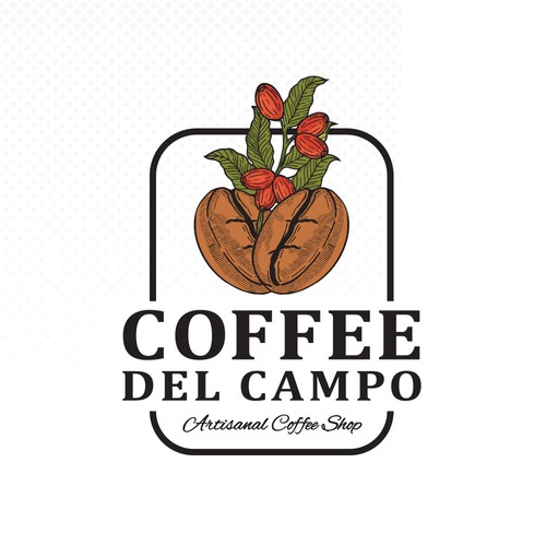 Coffee design with the title 'COFFEE DEL CAMPO'