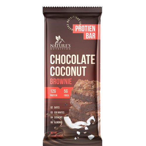 Elegant packaging with the title 'Protien Bar Package Design'