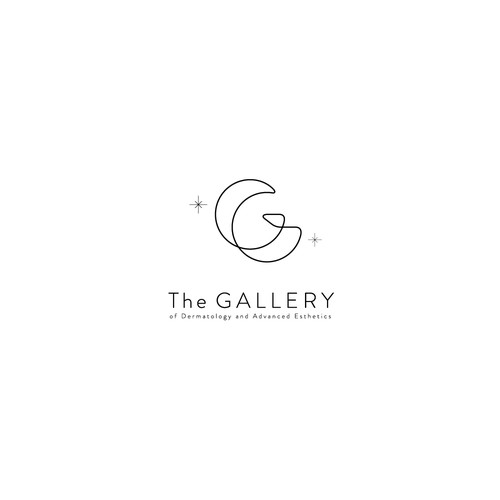 Art gallery logo with the title 'Logo design for dermatology and advanced esthetics'