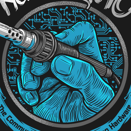 Electronic design with the title ' BEST T-SHIRT DESIGN FOR HACKSTER.IO'