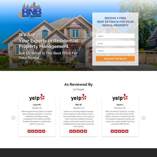 HTML5 design with the title 'Property Management Real estate Landing page'