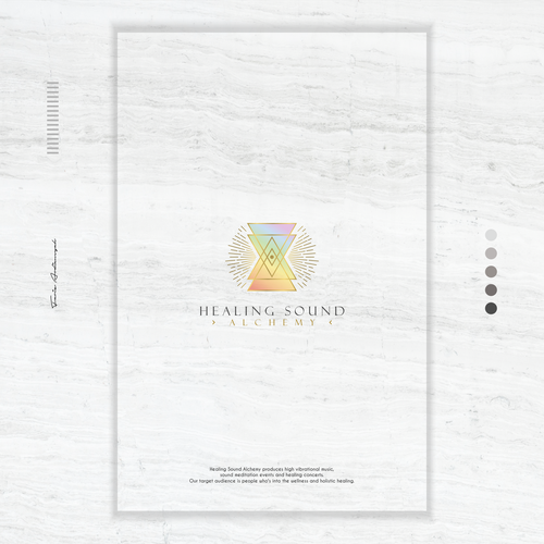 Sacred logo with the title 'Healing Sound Alchemy Logo'