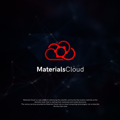 Nexus logo with the title 'Logo design for Materials Cloud'