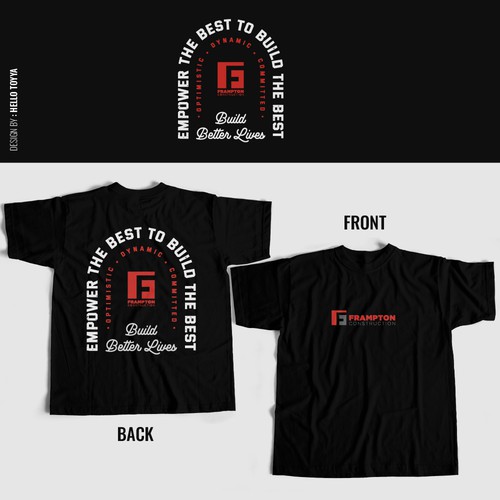 Construction t-shirt with the title 'T-shirt construction logo '