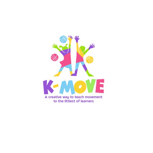 Kindergarten design with the title 'K-Move Kindergarten Logo'