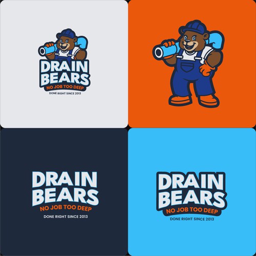 Bear brand with the title 'DRAIN BEARS'