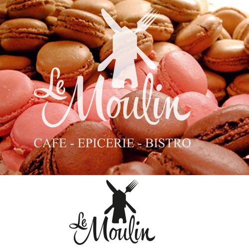 Bistro logo with the title 'Le Moulin (the mill) - bistrot'