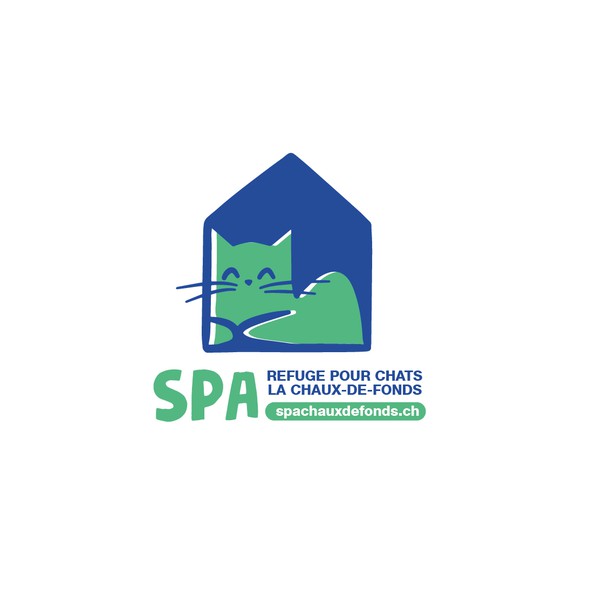 Logo with the title 'Cat shelter'