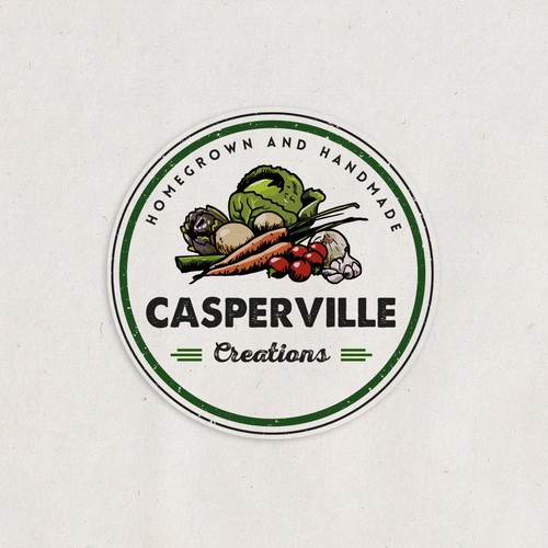 Farm brand with the title 'Logo for Casperville Creations'