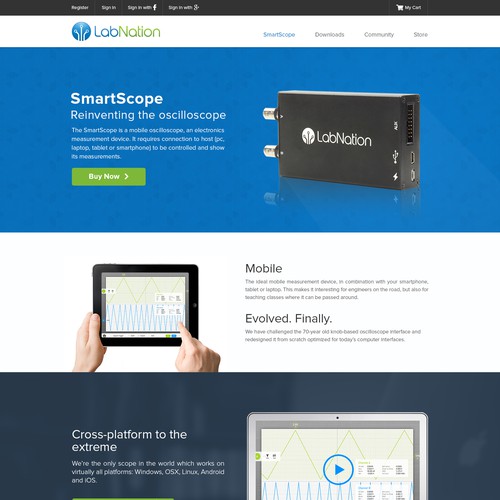 Electronic design with the title 'One-pager for new electronics tool'