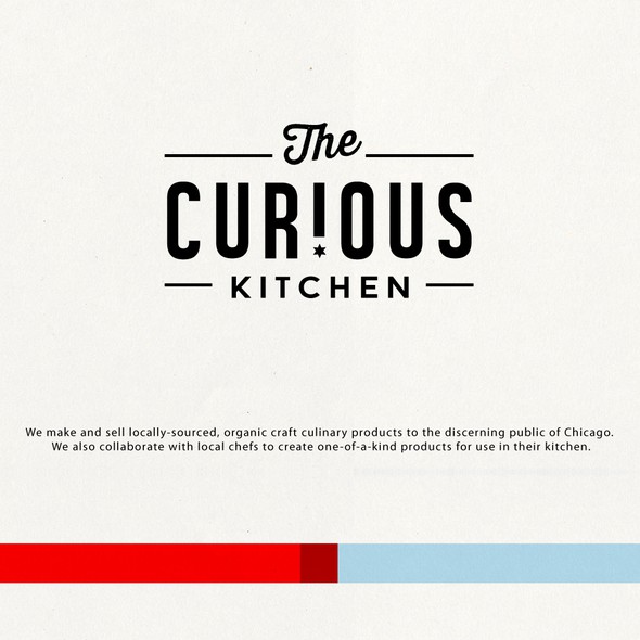 Chicago design with the title 'the curious kitchen'