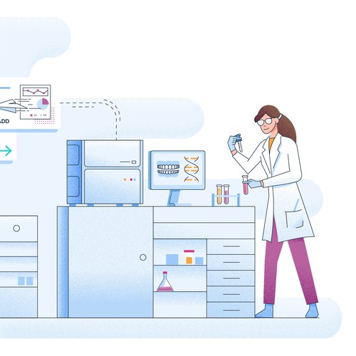 Lab design with the title 'Dental Diagnostics hero image'