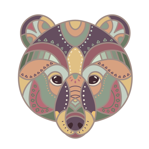 Colorful t-shirt with the title 'Colorful bear t-shirt design'