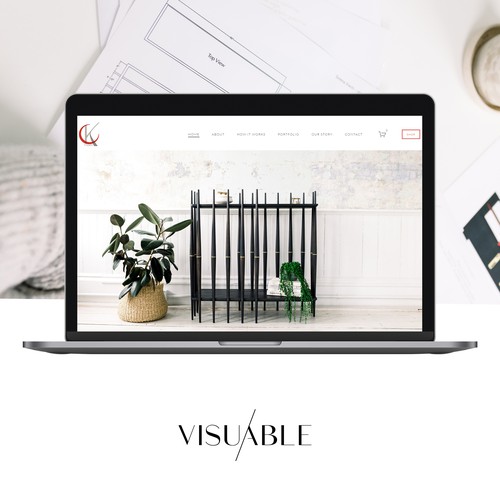 Interior design website with the title 'Website & Branding for Interior Designer'