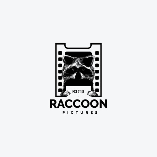Raccoon logo with the title 'Raccoon Pictures'