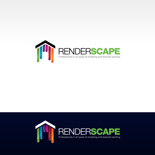 Textured design with the title 'RenderScape Logo'