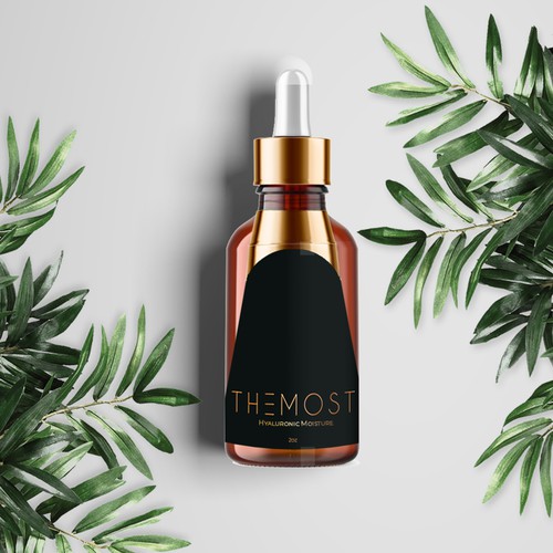 Branding label with the title 'Luxury Design Hair Moisturizer Packaging'