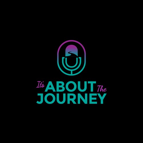 Podcast design with the title 'It's About The Journey Podcast'