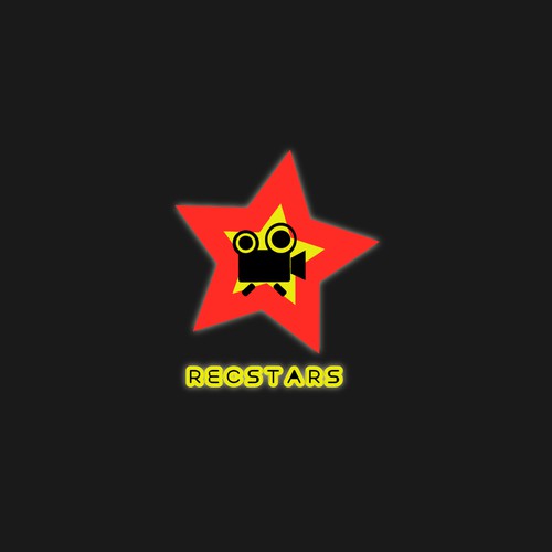 Recording studio logo with the title 'Fun LOGO for a video recording app'