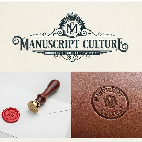 Old-school brand with the title 'Manuscript Culture'