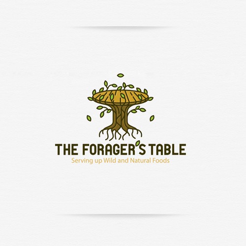 Table design with the title 'The Forager's Table'