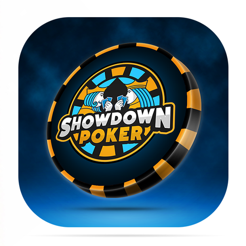 Poker design with the title 'Showdown Poker app icon'