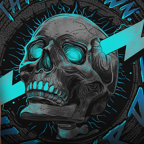 Skull t store shirt design