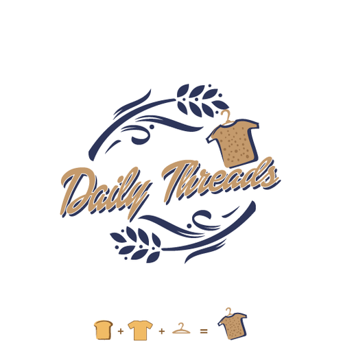 Apparel brand with the title 'Unique and memorable logo for Daily Threads Apparel brand'