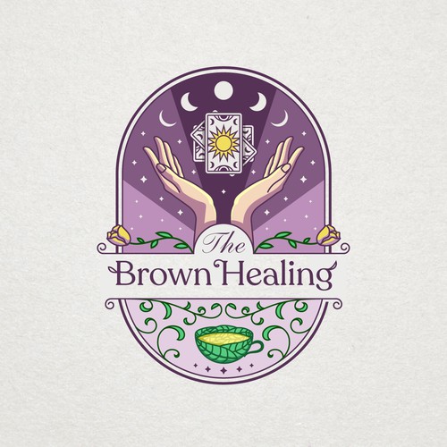Reiki logo with the title 'Logo concept for a healer'