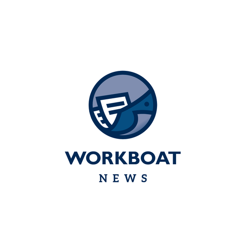 Naval logo with the title 'Logo for a news website for a workboat industry'