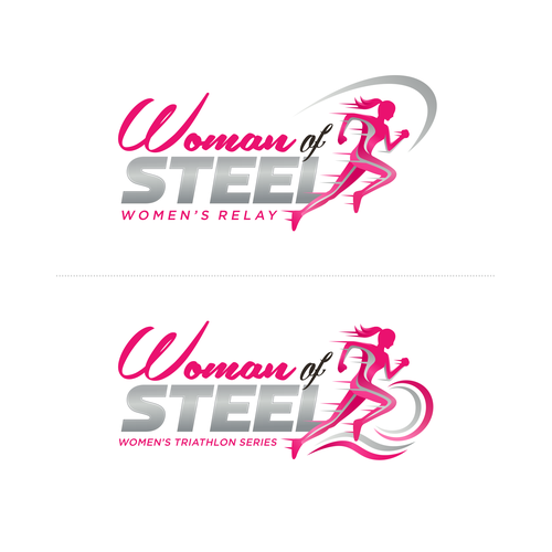 Triathlon design with the title 'Update logo for Woman of Stell'
