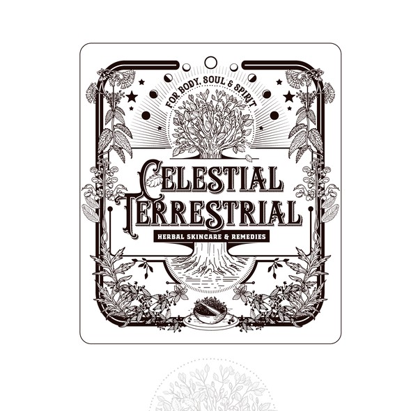 Sage design with the title 'logo for Celestial terrestrial'