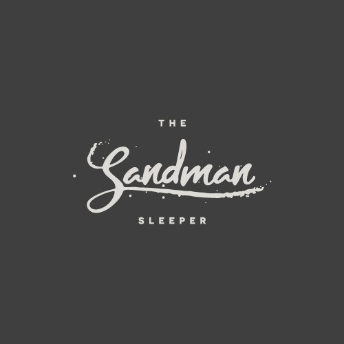 Sand logo with the title 'Logo for a sleeping chair'