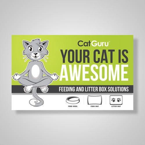 Advertising design with the title 'CatGuru'